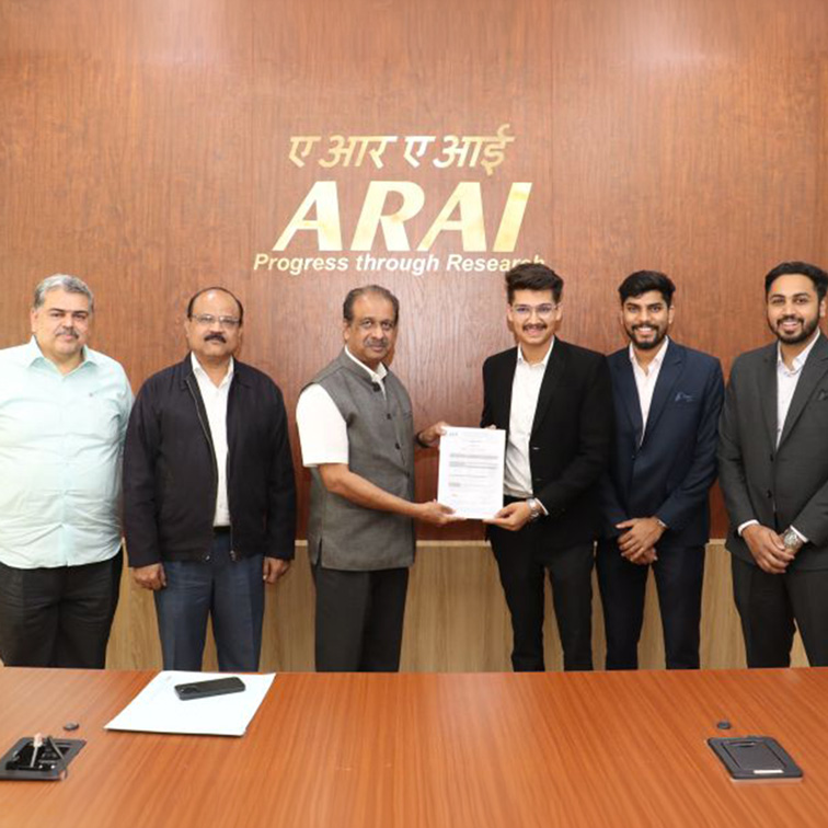 Receiving ARAI type approval