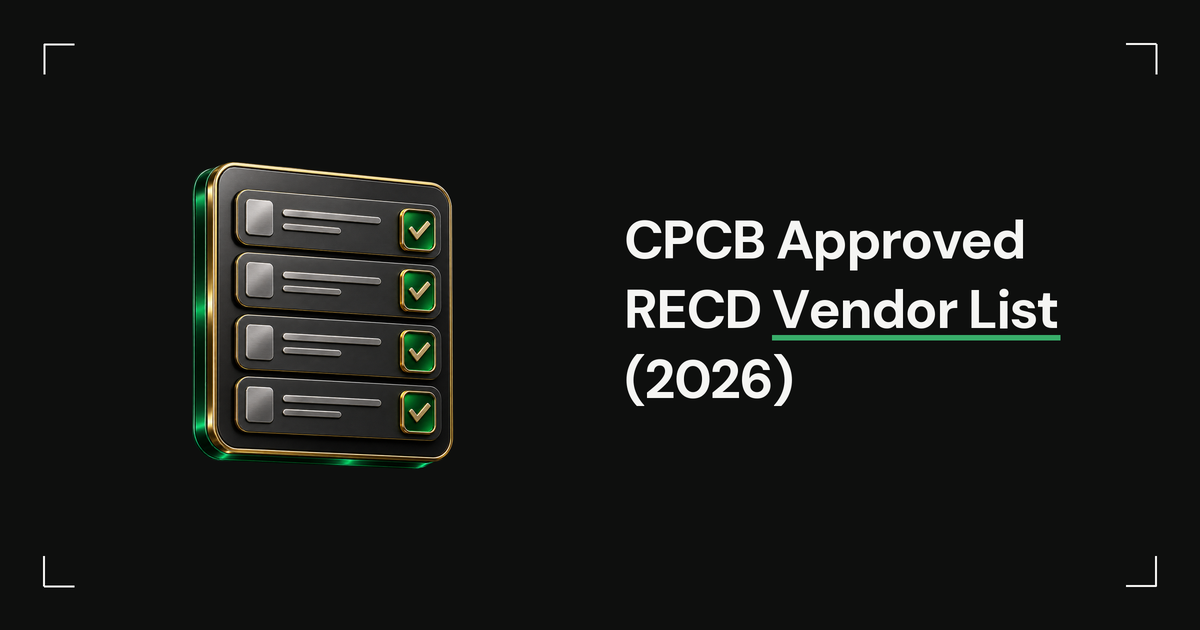 CPCB Approved RECD Vendor List – Updated 2026