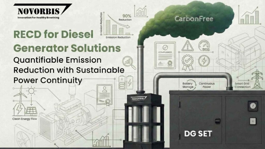 RECD installed on diesel generator exhaust to reduce air pollution and ensure compliance