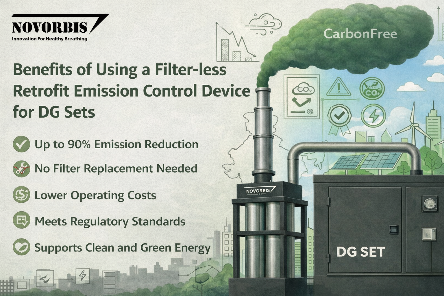 Benefits of Using a Filter-less Retrofit Emission Control Device for DG Sets